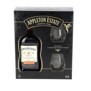 COFFRET RUM APPLETON 8 ANS + 2 VERRES