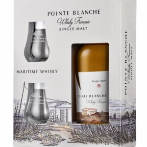 Coffret Whisky Pointe Blanche 70 cl + 2 verres – Single Malt Cognac-Armagnac 43° | Cavavin