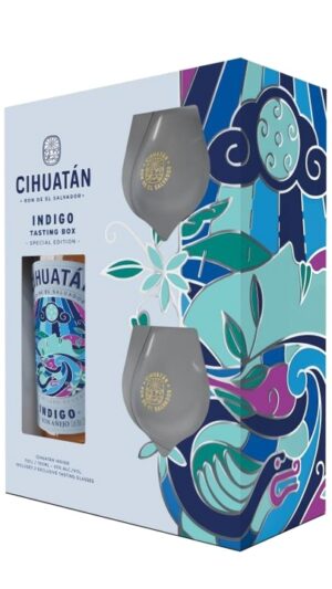 Coffret Ron Cihuatán 8 ans Indigo 70 cl + 2 verres – Rhum Salvador 40° | Cavavin