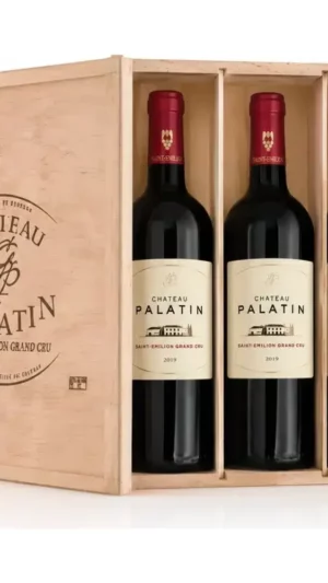 Château Palatin 2019 caisse bois 3 bouteilles 75 cl